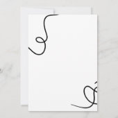 Invitation Chic moderne noir calligraphie blanche Oh baby sho (Dos)