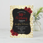 Invitation Chic moderne or blanc léopard Jaguar Cheetah (Debout devant)