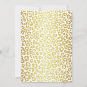 Invitation Chic moderne or blanc léopard Jaguar Cheetah (Dos)