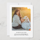 Invitation Chic moderne Script 4 Photo Fête des mariées minim (Dos)