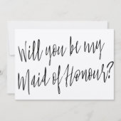 Invitation Chic moderne "Serez-vous ma servante d'honneur" (Devant)