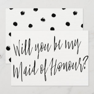 Invitation Chic moderne "Serez-vous ma servante d'honneur"