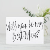 Invitation Chic moderne "Serez-vous mon meilleur homme ? (Debout devant)