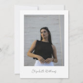 Invitation Chic moderne Trente Photo Anniversaire (Dos)