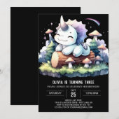 Invitation Chic moderne Triceratops Anniversaire (Devant / Derrière)