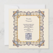 Invitation Chic musulman Mariage islamique Nikah avec code QR (Dos)
