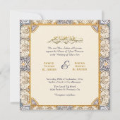 Invitation Chic musulman Mariage islamique Nikah avec code QR (Devant)