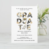 Invitation Chic Nature-Inspired Gold Graduate Photo (Debout devant)