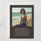 Invitation Chic Nature-Inspired Gold Graduate Photo (Dos)