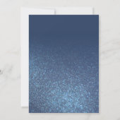 Invitation Chic Navy Blue Sparkly Parties scintillant Ombre S (Dos)