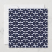 Invitation Chic Navy & White Jewish Star Of David Bar Mitzvah (Dos)