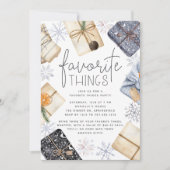 Invitation Chic Neutral Favori Fête des choses (Devant)