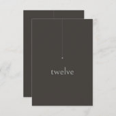 Invitation Chic Neutrals Mariage Numéro de tableau Numéro de (Devant / Derrière)