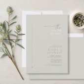 Invitation Chic Neutrals Mariage répétition Pastel Grey ID102