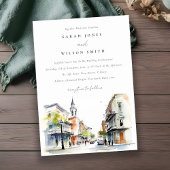 Invitation Chic New Orleans Louisiana Mariage aquarelle