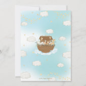 Invitation Chic Noah's Ark Cute Animals Boy Birthday Party (Dos)