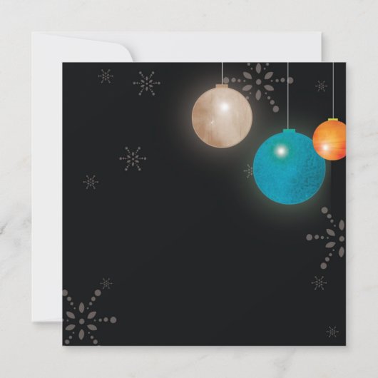 Invitation Chic Noël Ornements Fun Fun Fête (Dos)