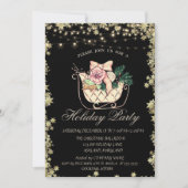 Invitation Chic Noël Sleigh Stars Holiday (Devant)