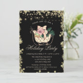 Invitation Chic Noël Sleigh Stars Holiday (Debout devant)