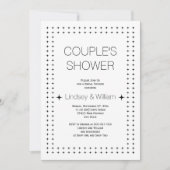 Invitation Chic noir mariage aux couples géométriques (Devant)