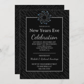 Invitation Chic Nouvel An (Devant / Derrière)