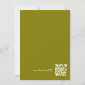 Invitation Chic Olive Green Groom's Party Invite QR Code RSVP (Dos)