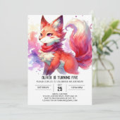 Invitation Chic Online Fox Anniversaire (Debout devant)