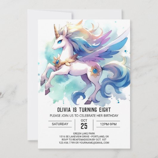 Invitation Chic Online Horse Anniversaire (Devant)