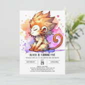 Invitation Chic Online Singe Anniversaire (Debout devant)