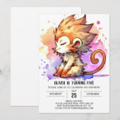 Invitation Chic Online Singe Anniversaire (Devant / Derrière)