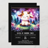 Invitation Chic Online Vache Anniversaire (Devant / Derrière)