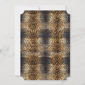 Invitation Chic Or Bronze Noir Serpent Peau (Dos)