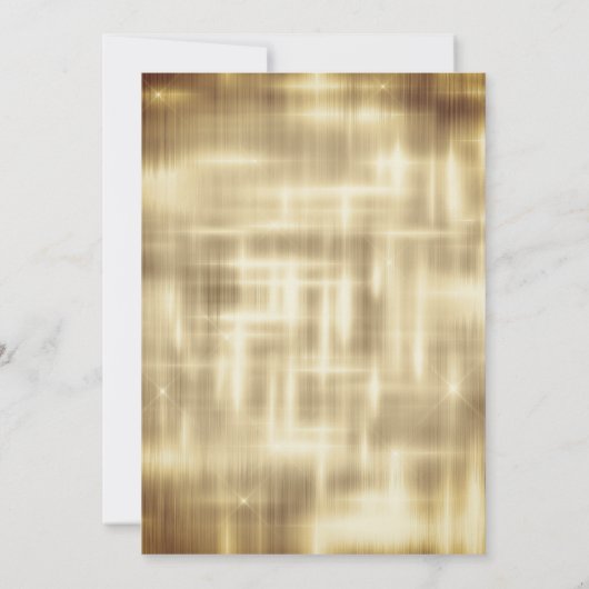 Invitation Chic or brun gouttes parties scintillant n'importe (Dos)