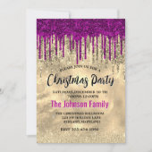 Invitation Chic or chaud rose violet parties scintillant gout (Devant)