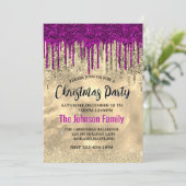 Invitation Chic or chaud rose violet parties scintillant gout (Debout devant)