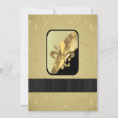 Invitation Chic or élégant feuille de musique mariage (Dos)