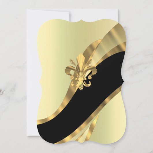 Invitation Chic or élégant mariage formel (Dos)