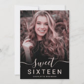 Invitation Chic or parties scintillant rose ombre 5 photos do (Devant)