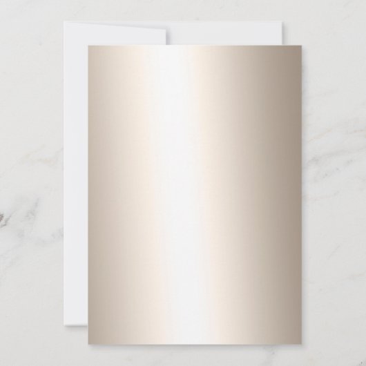 Invitation Chic or typographie neige fête de vacances métal (Dos)