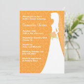 Invitation Chic Orange Douche nuptiale (Debout devant)