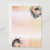 Invitation Chic Orange Rose String Lights 70e anniversaire (Dos)