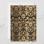 Invitation Chic Oriental Noir musulman mariage musulman (Dos)