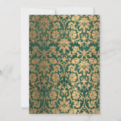 Invitation Chic Oriental Vert Oriental Islamique mariage musu (Dos)