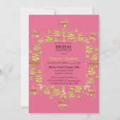 Invitation Chic Ornate Gold Floral (Devant)