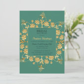 Invitation Chic Ornate Gold Floral (Debout devant)