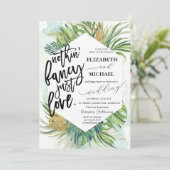 Invitation Chic Palm Feuille Mariage d'été (Debout devant)