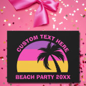 Invitation Chic Palm Rose Tree Custom Island Beach Party