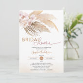 Invitation Chic Pampas Boho Grass (Debout devant)