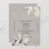 Invitation Chic Pampas Herbe Amethyst Anthurium (Devant / Derrière)