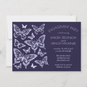 Invitation Chic papillon | Lavande violet violet Fiançailles (Devant)